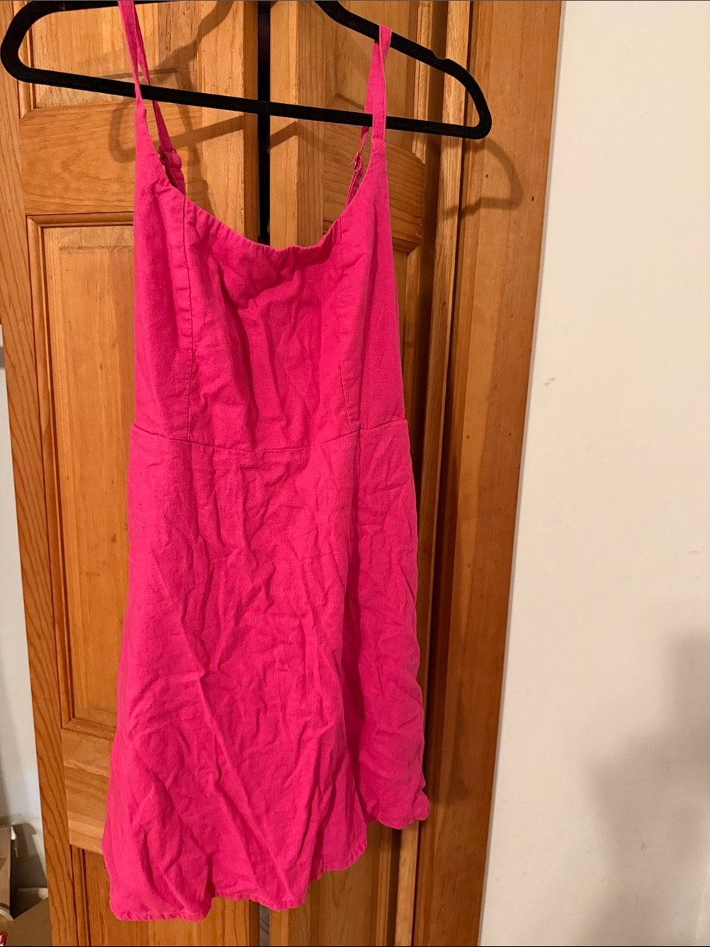 Old Navy Hot Pink Mini Slip Dress